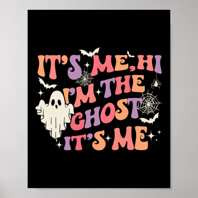 Póster Soy yo, hola, soy el fantasma, soy yo feliz Hallow (Frente)