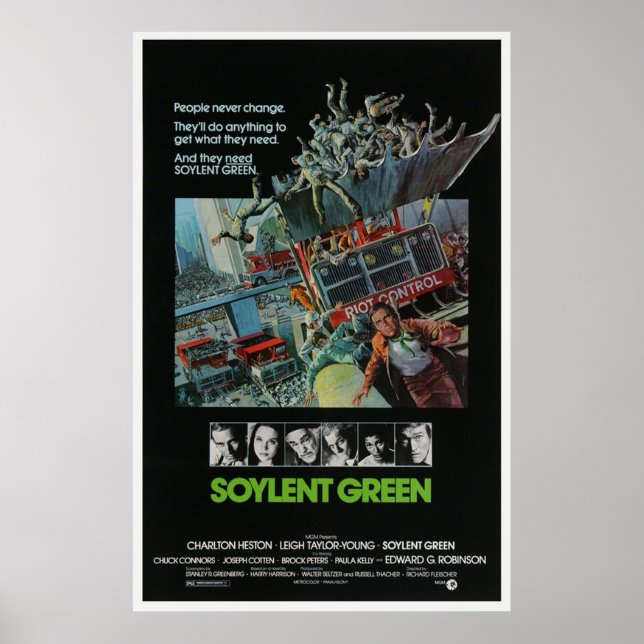 Póster Soylent Green Vintage Movie (Frente)