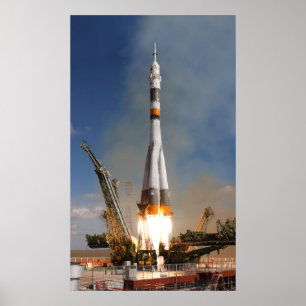 Póster Soyuz Liftoff ruso - 12 de octubre de 2008