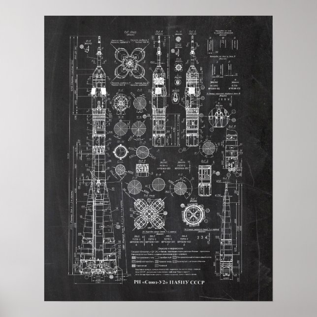 Póster Soyuz-U2 Launch Vehicle Patent (Frente)
