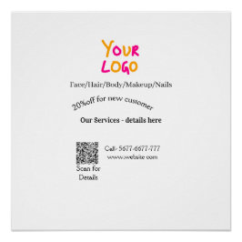 Póster Spa massage salon discount offer services contact 