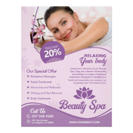 Póster Spa rosa, centro de bienestar, salón de belleza Gl