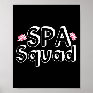 Póster Spa Squad Spa Personal Funny Spa Fiesta de cumplea