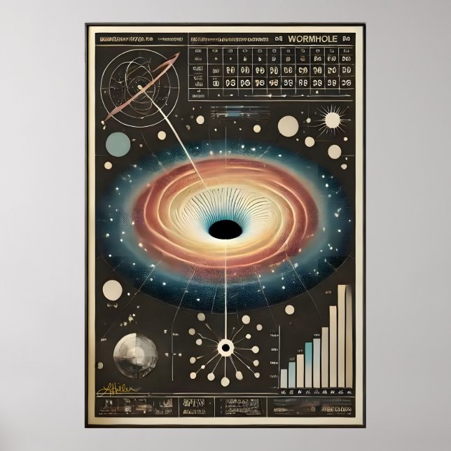 Póster Space Age Wormhole Diagram (Frente)