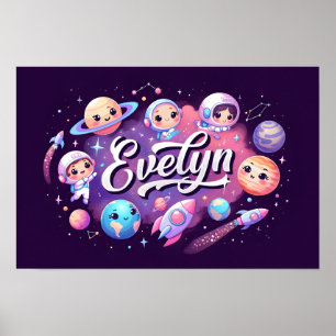 Póster Space Dreams Evelyn Wall Art