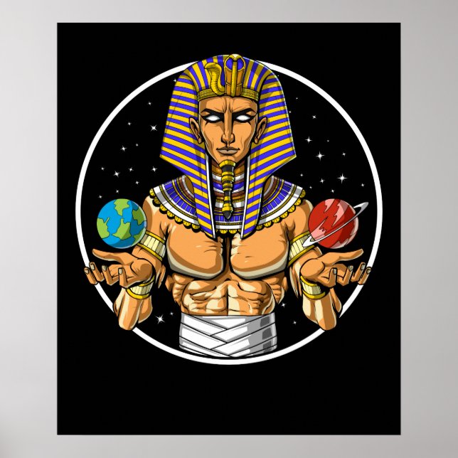 Póster Space Egyptian Pharaoh (Frente)