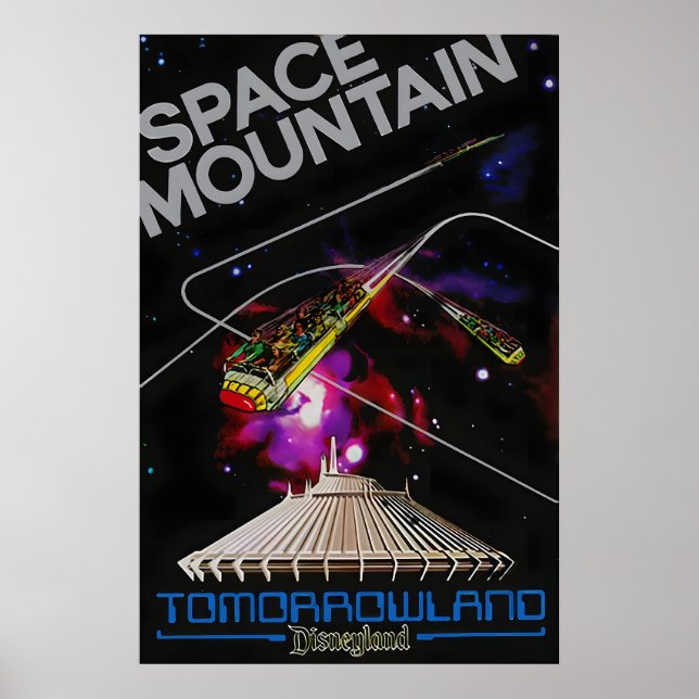 Póster Space Mountain Disneyland Attraction Poster Print (Frente)