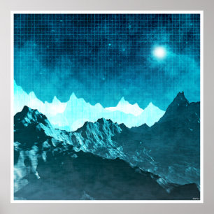 Póster Space Mountains