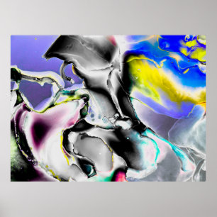 Póster Space. Shiny White Background. Smoke Slate Picture