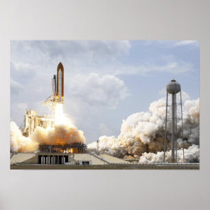 Póster Space Shuttle Atlantis lifts off 9