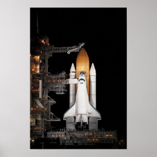 Póster Space shuttle Atlantis sits ready