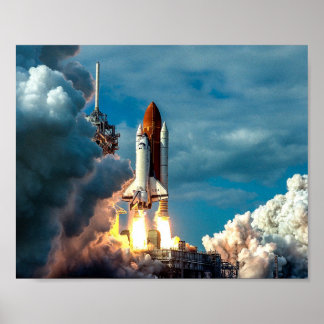 Póster Space Shuttle lift off going into space poster