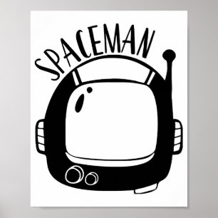 Póster Spaceman Vintage