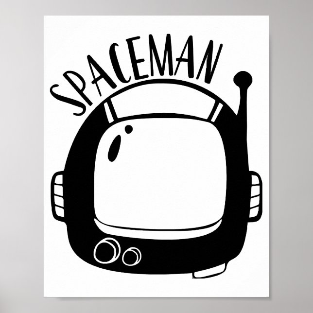 Póster Spaceman Vintage (Frente)