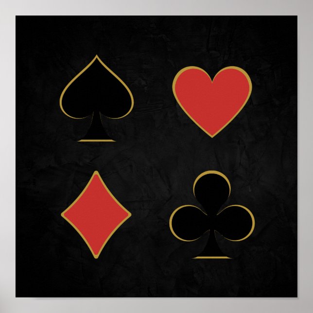 Póster Spades, Hearts, Diamonds, Clubs - Suits (Frente)