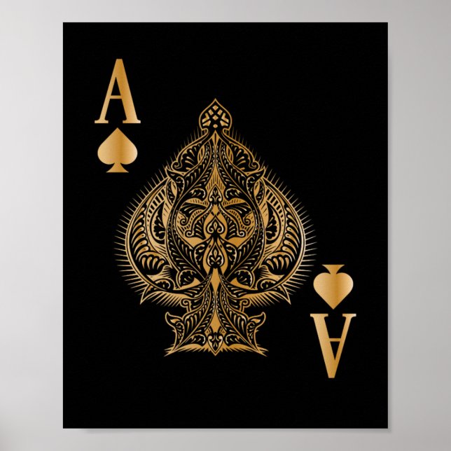 Póster Spades Poker Ace Casino (Frente)
