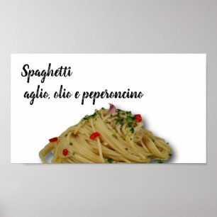 Póster Spaghetti aglio, olio e peperoncino - Poster