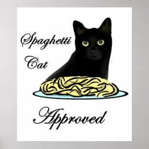 Póster Spaghetti Cat Approved