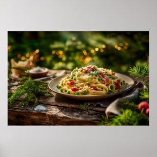 Póster Spaghetti con sardinas y hinojo