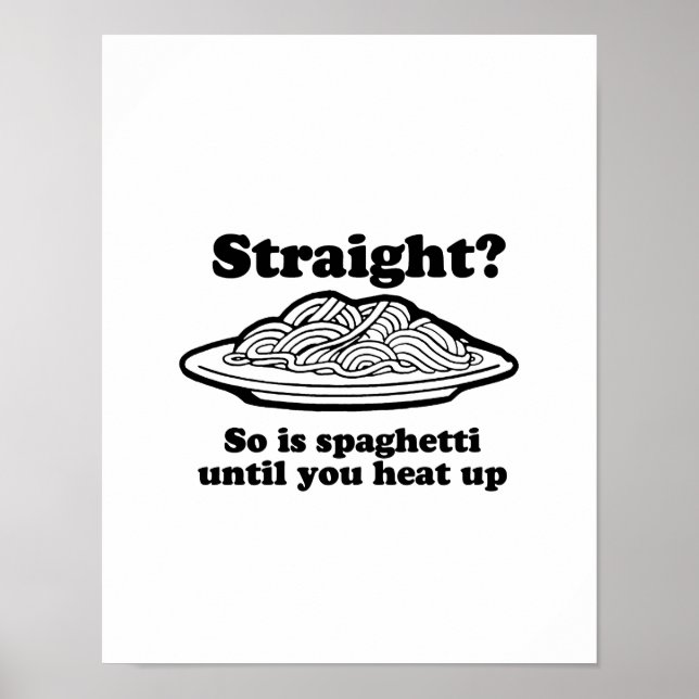 Póster Spaghetti is Gay (Frente)