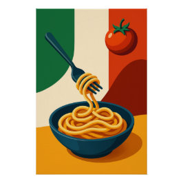 Póster Spaghetti – Saveurs d’Italie