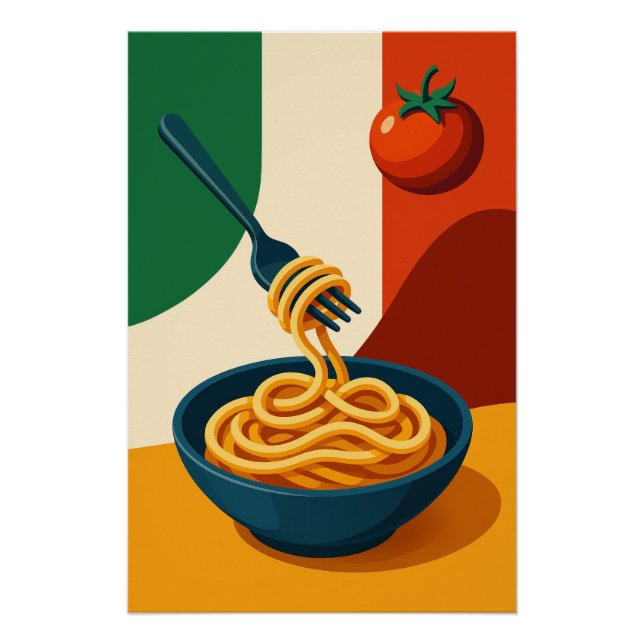 Póster Spaghetti – Saveurs d’Italie (Anverso)