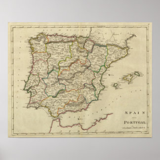 Póster Spain And Portugal