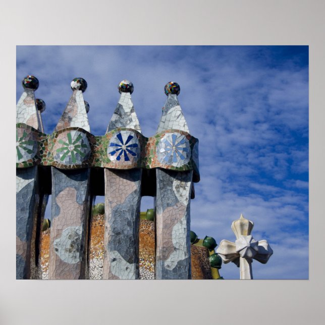 Póster Spain, Catalonia, Barcelona. Casa Batllo (1906). 2 (Frente)