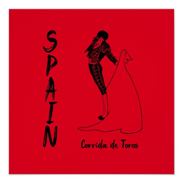 Póster SPAIN Corrida de Toros (Anverso)