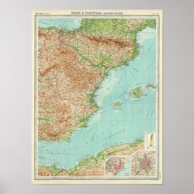 Póster Spain & Portugal eastern section (Frente)