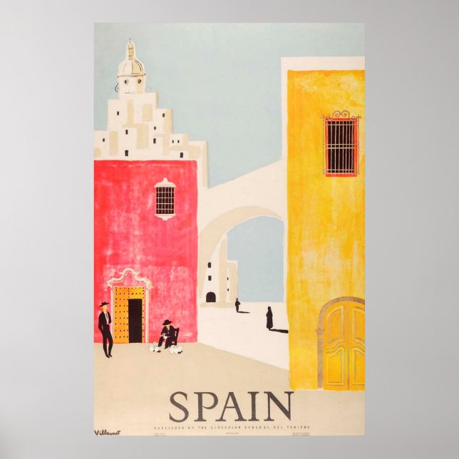 Póster Spain travel poster vintage (Frente)