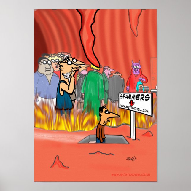 Póster Spammer In Hell Personalizado - Gracioso (Frente)
