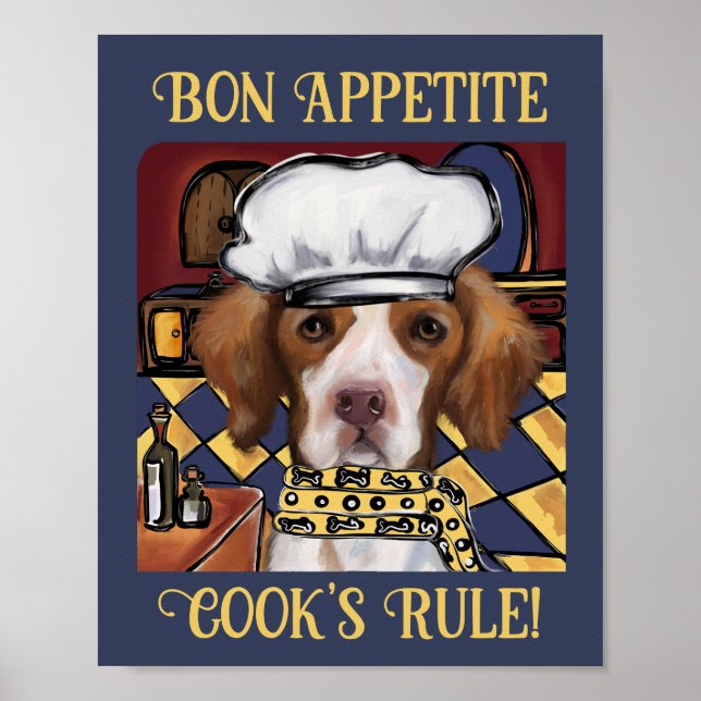 Póster Spaniel Bretón (Frente)