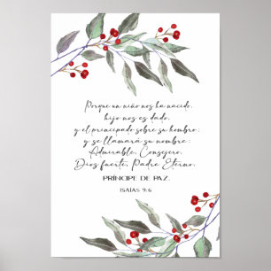 Póster Spanish bible verse Isaias 9 6