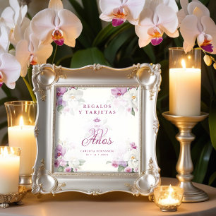 Póster Spanish Cherished Exquisite Floral Pink Orchids