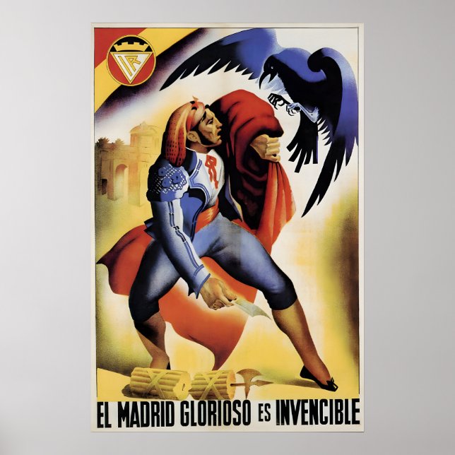 Póster Spanish Civil War Poster Madrid is Invincible, UGT (Frente)