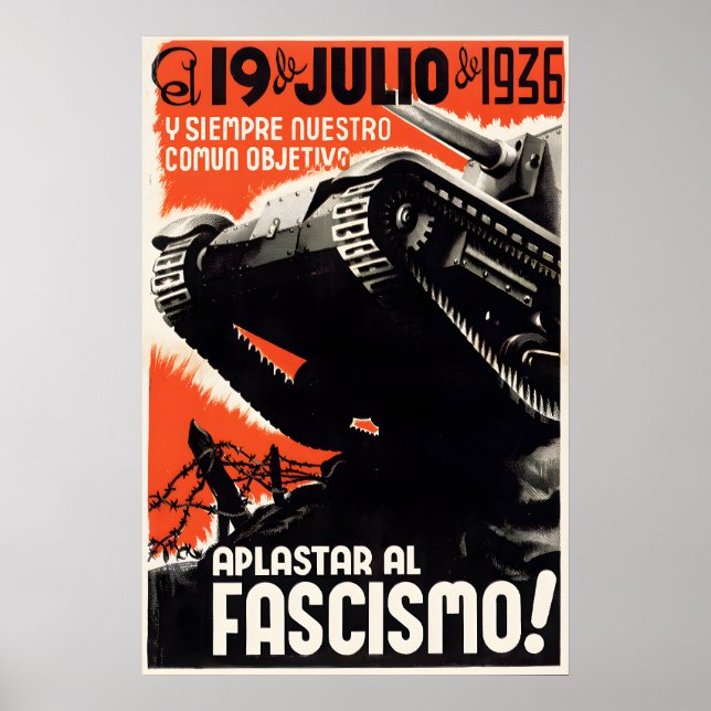Póster Spanish Civil War Poster Our common objective (Frente)