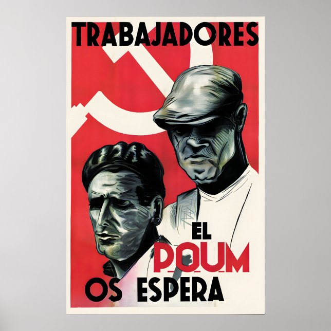 Póster Spanish Civil War Propaganda Poster Workers, the (Frente)