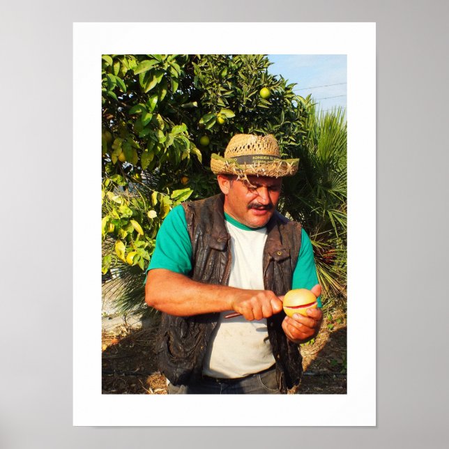 Póster Spanish man with a grapefruit (Frente)