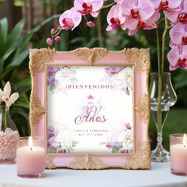 Póster Spanish Romantic Exquisite Floral Orchids Bouquets