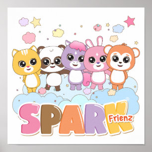 Póster SPARK Frienz Colorful Animal Friends
