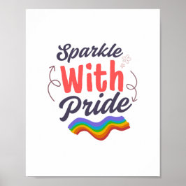 Póster Sparkle with Pride - Bold Pride Rainbow  Poster 