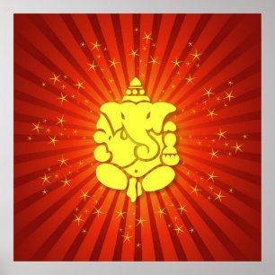 Póster Sparkling Lord Ganesha