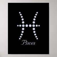 Sparkly Diamond Pisces Zodiac Symbol