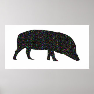 Póster Sparkly Pig Poster