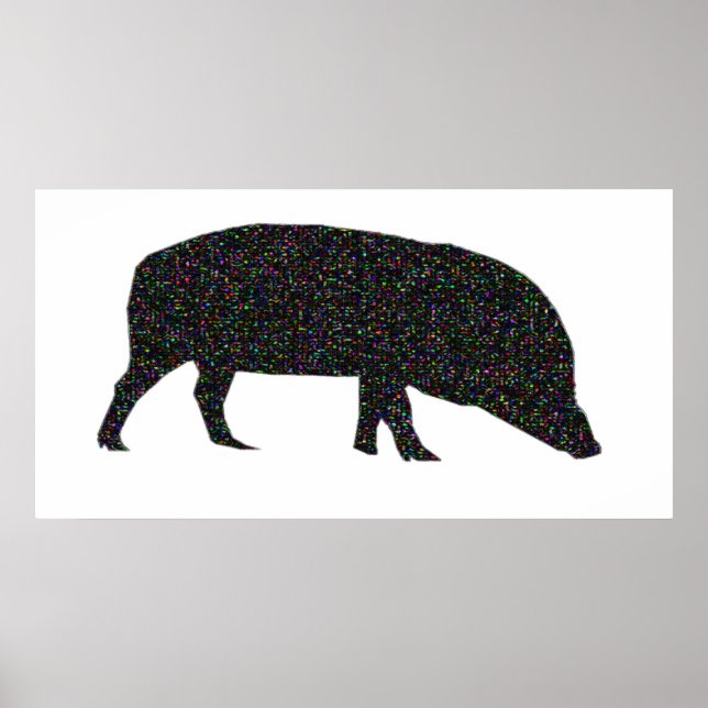 Póster Sparkly Pig Poster (Frente)