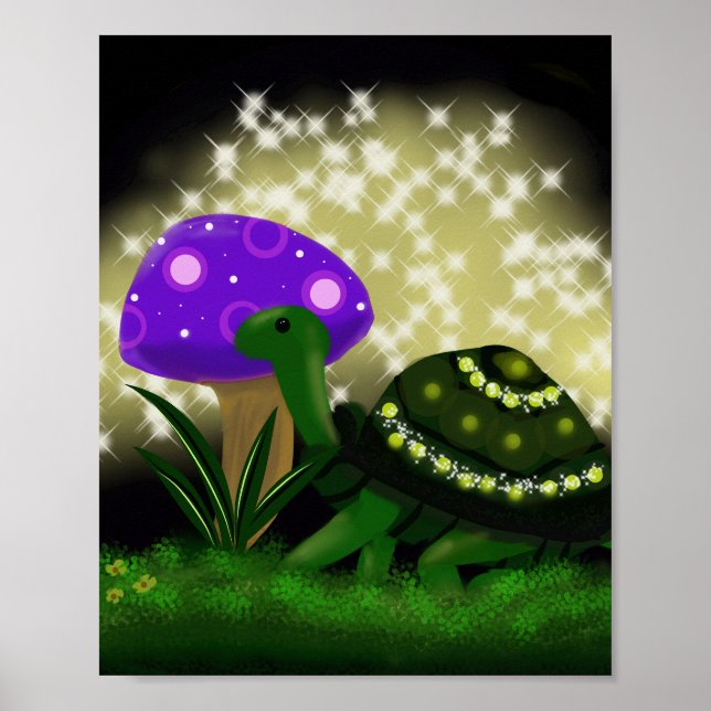 Póster Sparkly Turtle Poster (Frente)
