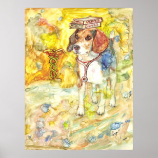 Póster Sparky va con el poster de la escuela de medicina