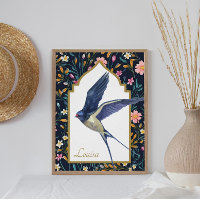 Sparrow Bird Woodland Meadow Maximalist