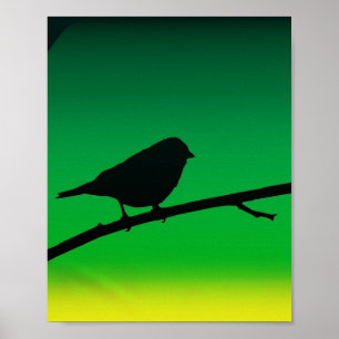 Póster Sparrow Silhouette On Limonene
